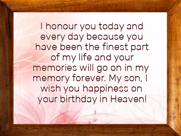 Happy Heavenly Birthday Son Happy Heavenly Birthday Son