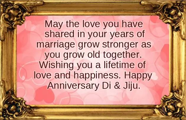 Happy Anniversary Wishes To Di And Jiju