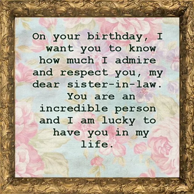 Birthday Msg To Sister In Law Birthday Msg To Sister In Law