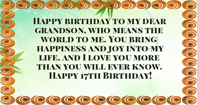 Happy 17Th Birthday To My Grandson Happy 17Th Birthday To My Grandson