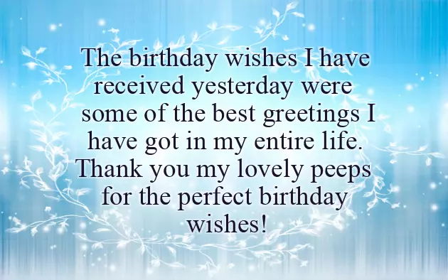 Thanks For Birthday Celebration