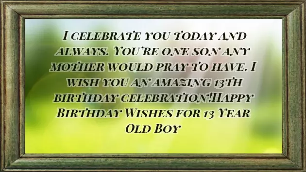 13Th Birthday Wish For Son 13Th Birthday Wish For Son
