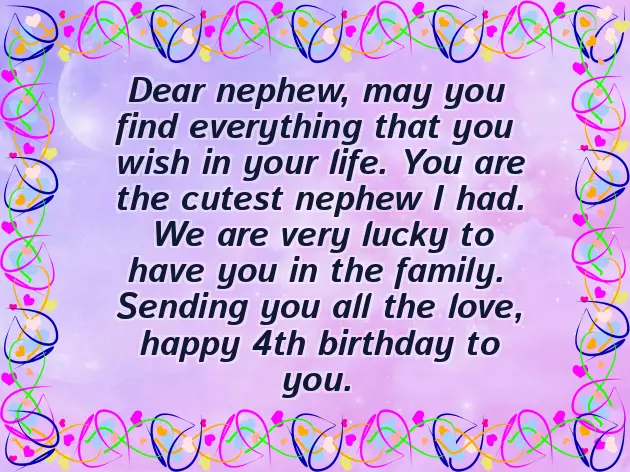 Happy 4Th Birthday My Nephew Happy 4Th Birthday My Nephew