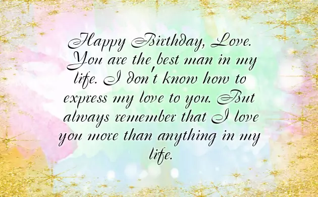 Wishing My Boyfriend Happy Birthday