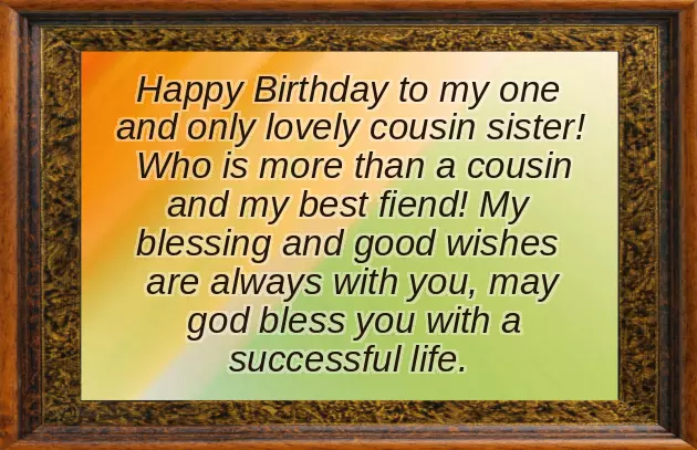 Happy Birthday Wishes To My Lovely Cousin Sister Happy Birthday Wishes To My Lovely Cousin Sister