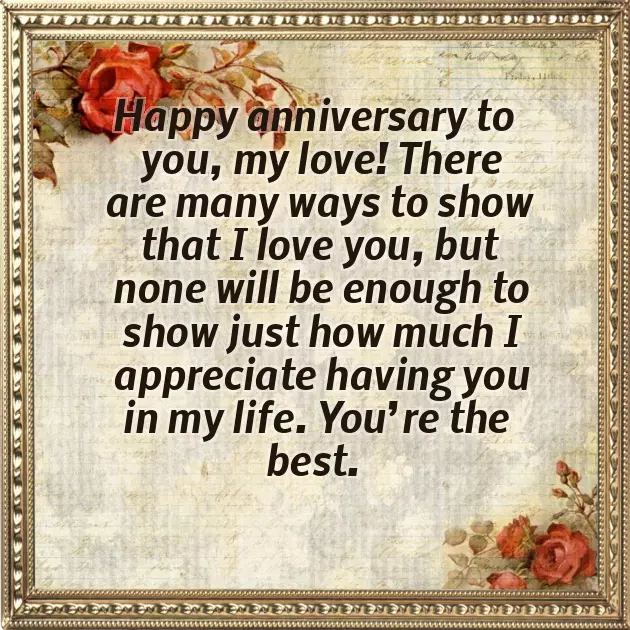 Short Marriage Anniversary Wishes