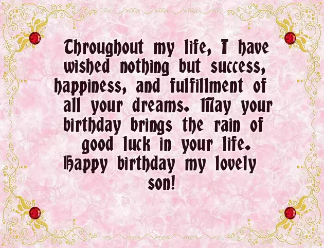 Blessings For Son On His Birthday