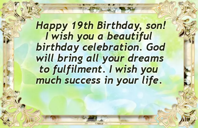 Happy 19Th Birthday Son Quotes