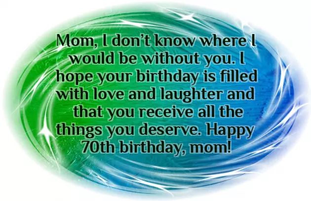 70Th Birthday Wishes For Mom
