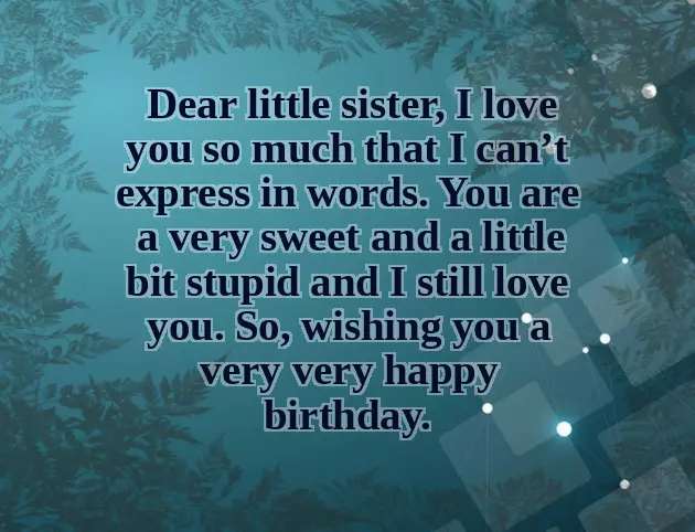 Happy Birthday Naughty Little Sister