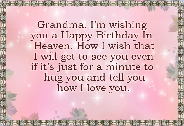 Birthday Wishes For Grandmother In Heaven