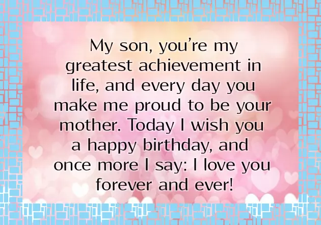 Mother Wishes For Her Son First Birthday