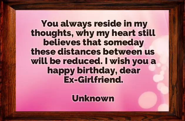 Romantic Birthday Wishes For Ex Girlfriend