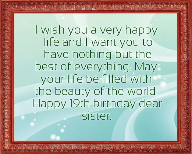 Happy 19Th Birthday Sister