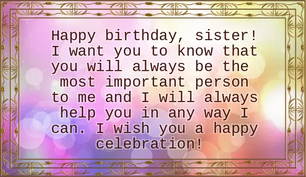 Best Birthday Wishes To Younger Sister