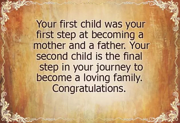 Congratulations On Your Second Baby