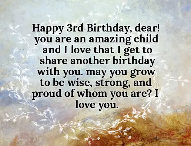 Happy Birthday To 3 Year Old Daughter