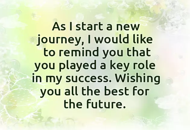 Well Wishes For New Job