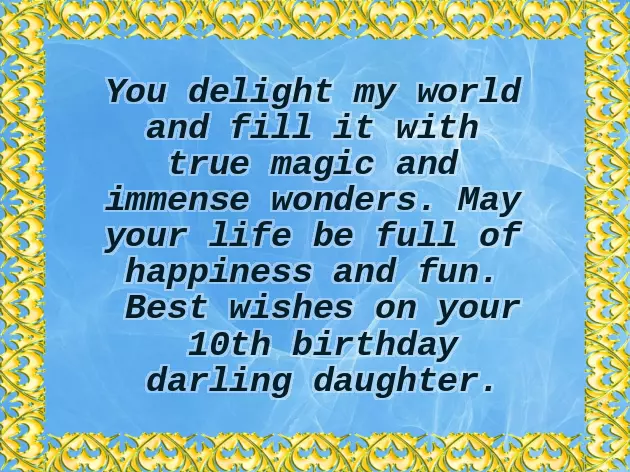Happy 10Th Birthday To My Daughter Poem Happy 10Th Birthday To My Daughter Poem