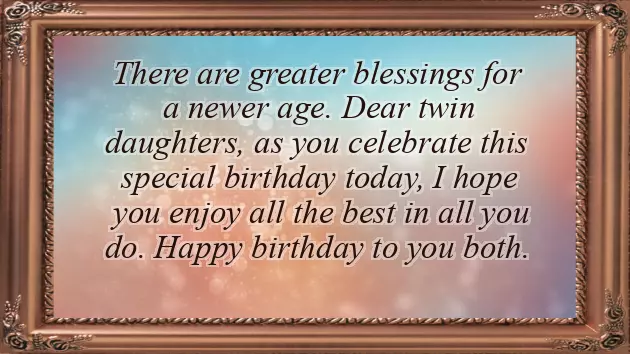 Happy Birthday To My Twin Daughters Happy Birthday To My Twin Daughters