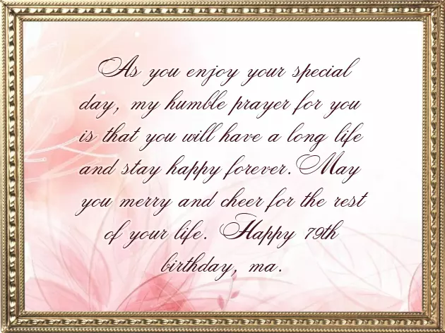 Happy Birthday 79 Years Old