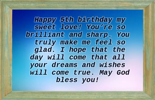 Happy Birthday To My 5 Year Old Daughter