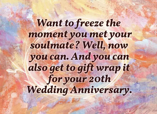 20 Year Wedding Anniversary Gift 20 Year Wedding Anniversary Gift