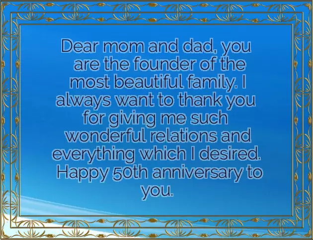 Wishes Of Anniversary For Parents