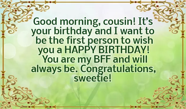 Happy Birthday Wishes To A Cousin Sister