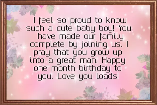 First Month Birthday Wishes For Baby Boy First Month Birthday Wishes For Baby Boy