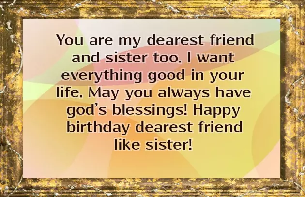 Birthday Wishes For Sister Not By Blood But By Heart