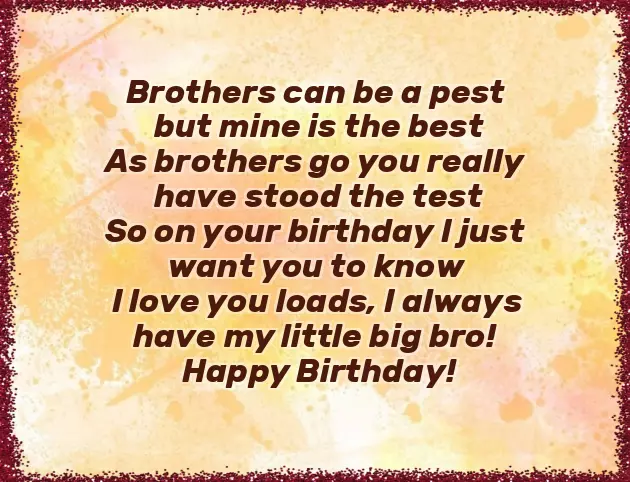Real Brother Birthday Wishes