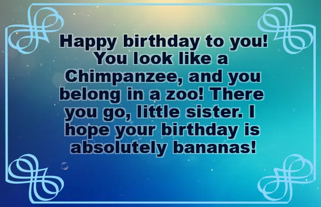 Funny Wishes For Birthday For Sister Funny Wishes For Birthday For Sister