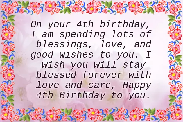 Granddaughter 4Th Birthday Wishes