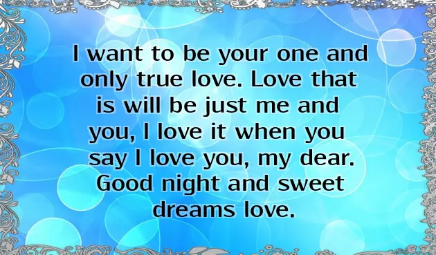 Good Night And Sweet Dreams Love