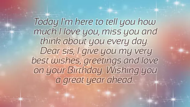Birthday Wishes To A Dearest Sister