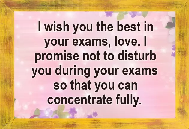 Exam Wishes Sms For Girlfriend