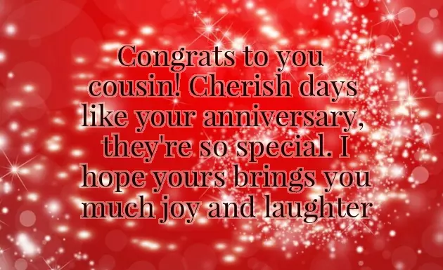 Marriage Anniversary Wishes To Cousin