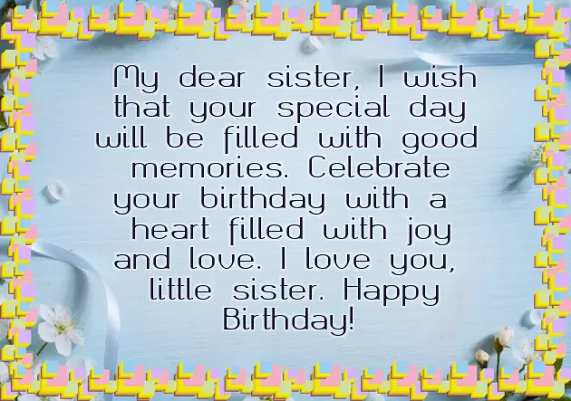 Wish To My Sister Birthday