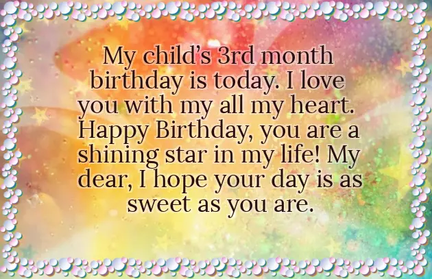 Birthday Wishes For One Month Baby Girl