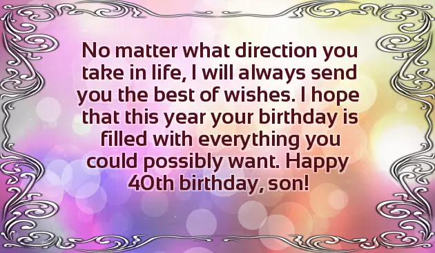 Birthday Wishes For A 40 Year Old Man