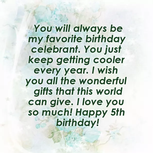 Nephew 5Th Birthday Wishes Nephew 5Th Birthday Wishes