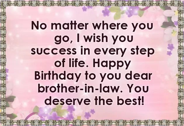 Birthday Wishes From Brother In Law