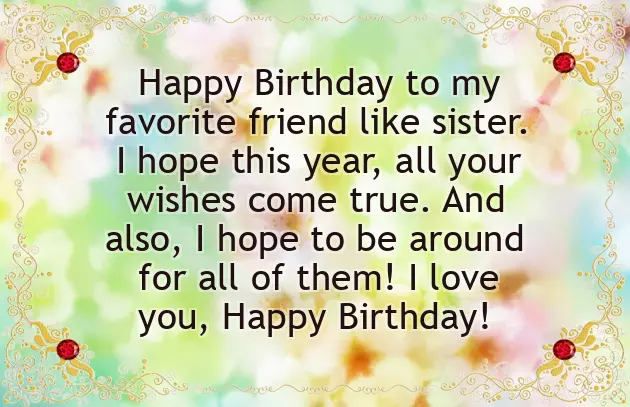 Birthday Quotes For Best Friend Like Sister