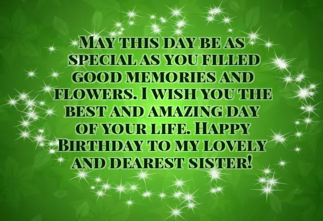 Great Birthday Wishes For Sister