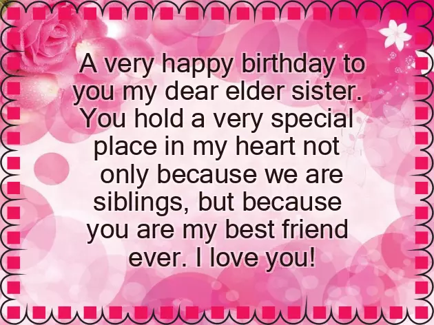 Best Birthday Wish For Elder Sister Best Birthday Wish For Elder Sister