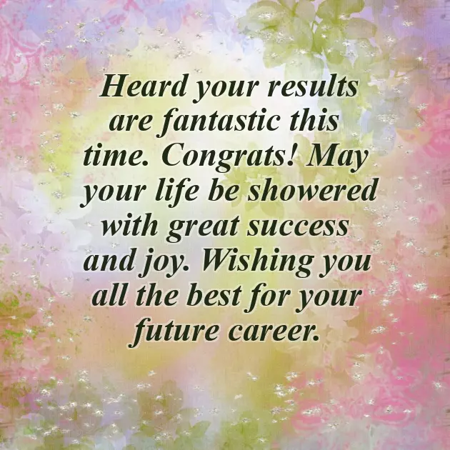 Congratulations For Exam Result Message