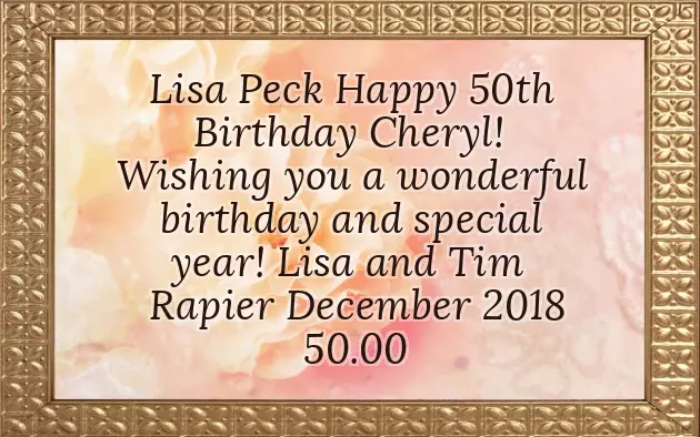 Happy 50Th Birthday Susan Happy 50Th Birthday Susan