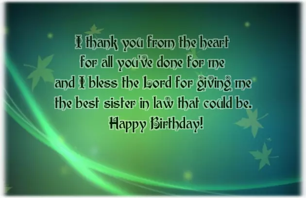 Bday Msg For Sister In Law