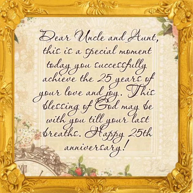 25Th Wedding Anniversary Message 25Th Wedding Anniversary Message